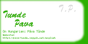 tunde pava business card