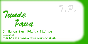 tunde pava business card